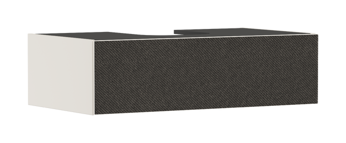 Vaskeskab mat sandbeige 980/550 med 1 skuffe til bordplade med udskæring i midten