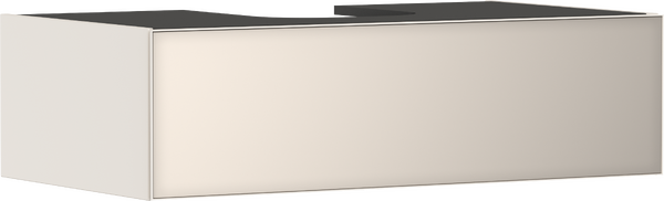 Vanity unit Sand Matt Beige 980/550 with 1 drawer for console with cutout middle