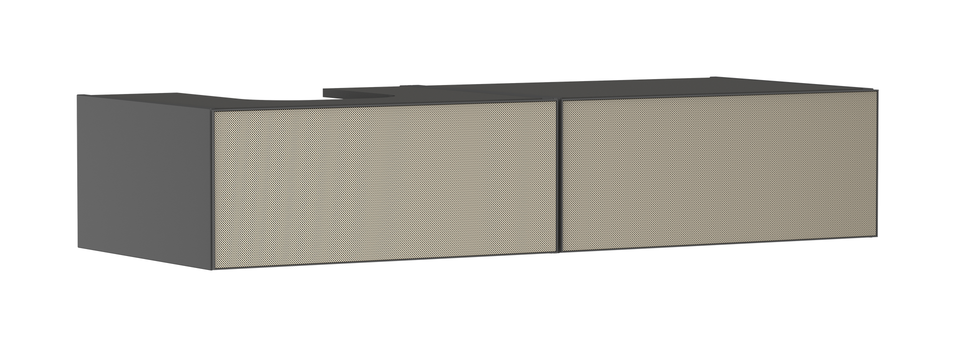 Szafka pod szlifowaną umywalkę wpuszczaną w blat/nablatową po lewej stronie z 2 szufladami 1370/550