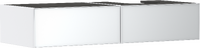 Waschtischunterschrank Mattweiß 1370/550 mit 2 Schubkästen für Konsole mit Ausschnitt rechts