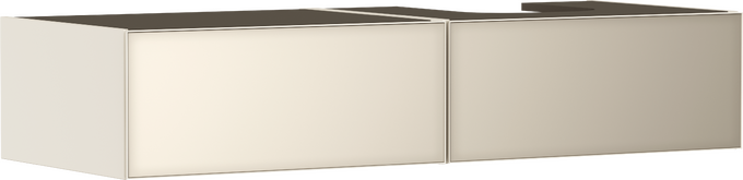 Vanity unit Sand Matt Beige 1370/550 with 2 drawers for consoles with wash bowl/countertop basin ground