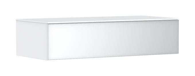 Mensola Bianco Opaco 1180/550 con 1 cassetto per top senza foro rubinetteria