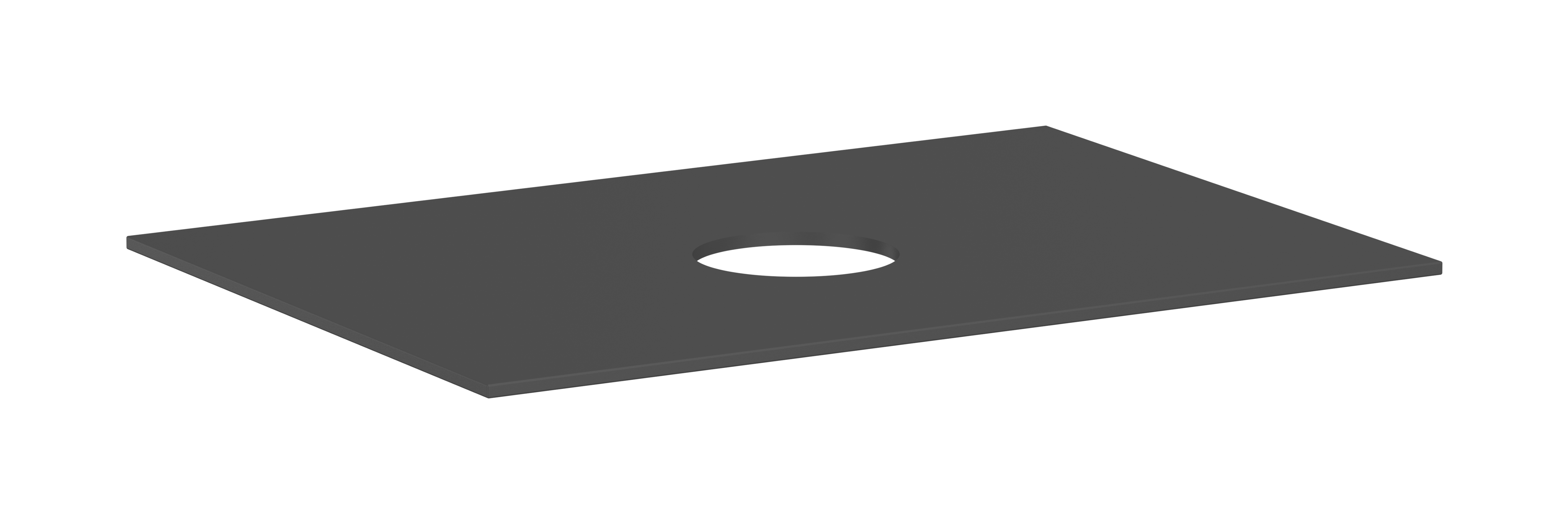 Konsole 780/550 mit Auschnitt mittig für Aufsatzwaschtisch ohne Hahnloch