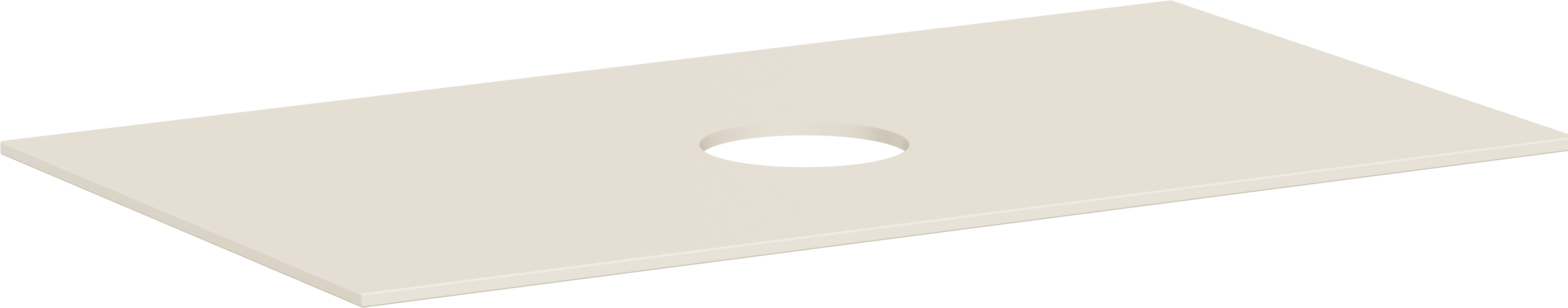 Console 980/550 met uitsparing in het midden voor waskom zonder kraangat