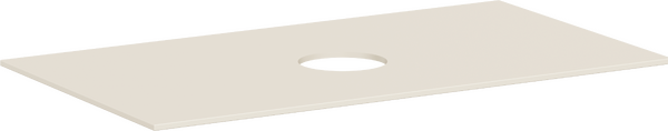 Consola 980/550 con recorte en el centro para lavabo tipo bol sin orificio para grifo Beige arena mate