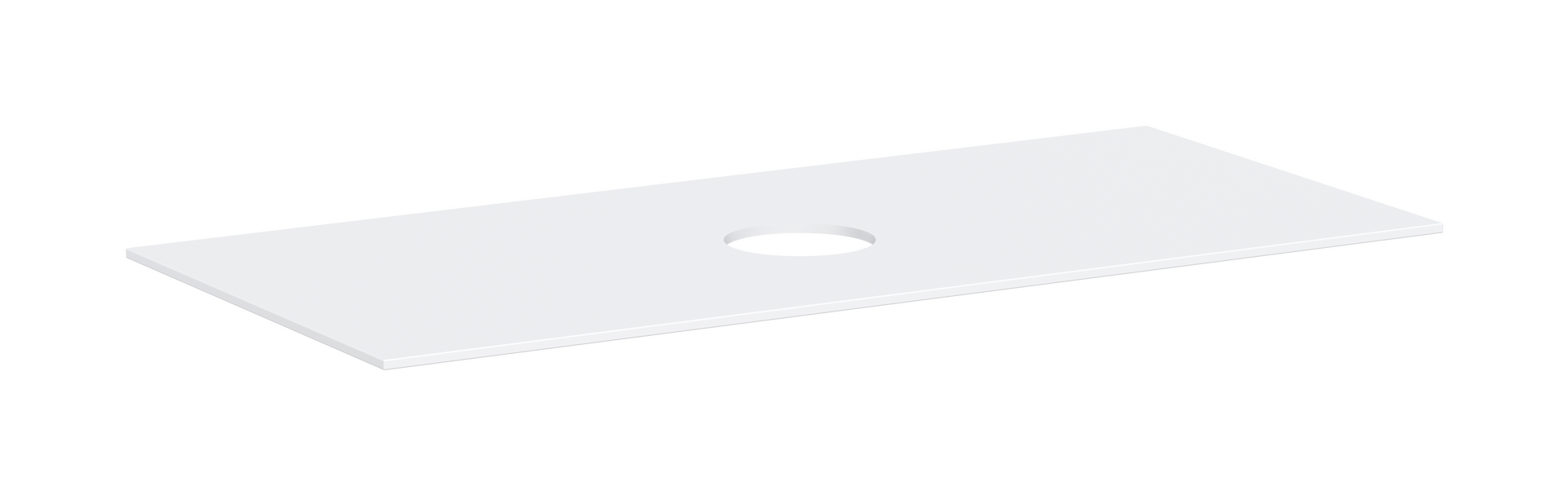 Blat 1180/550 z wycięciem na środku pod umywalkę nablatową bez otworu na baterię