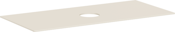 Consola 1180/550 con recorte en el centro para lavabo tipo bol sin orificio para grifo Beige arena mate