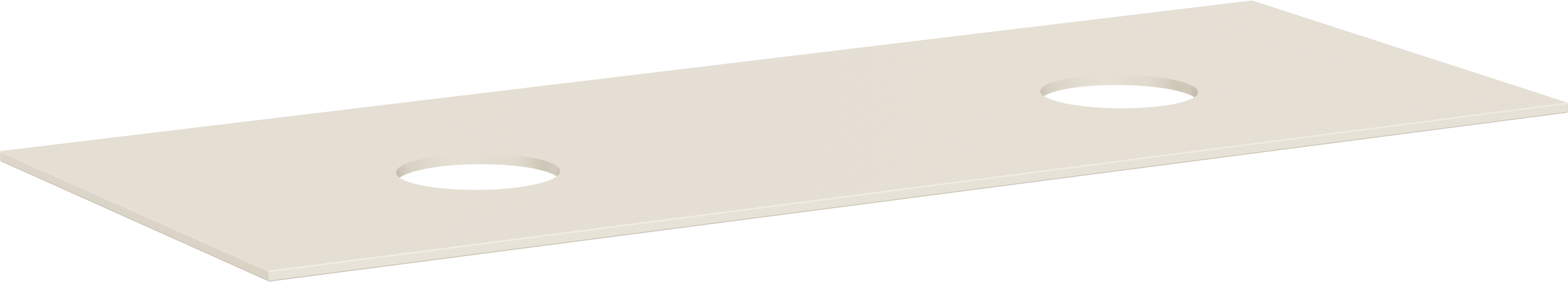 Top 1370/550 con 2 fori per catino senza foro rubinetteria