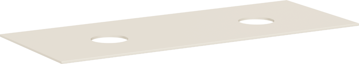 Konsole 1370/550 mit 2 Ausschnitten für Aufsatzwaschtisch ohne Hahnloch