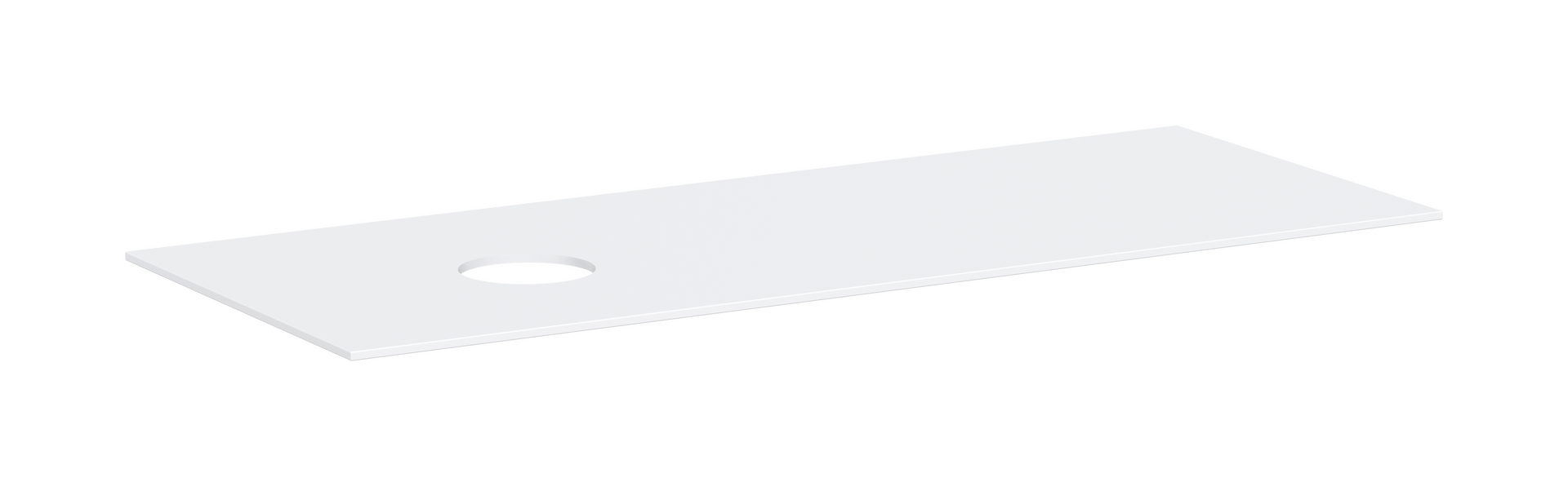 console 1370/550 met uitsparing links voor waskom zonder kraangat