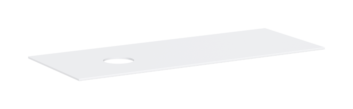 Consola 1370/550 con recorte a la izquierda para lavabo tipo bol sin orificio para grifo