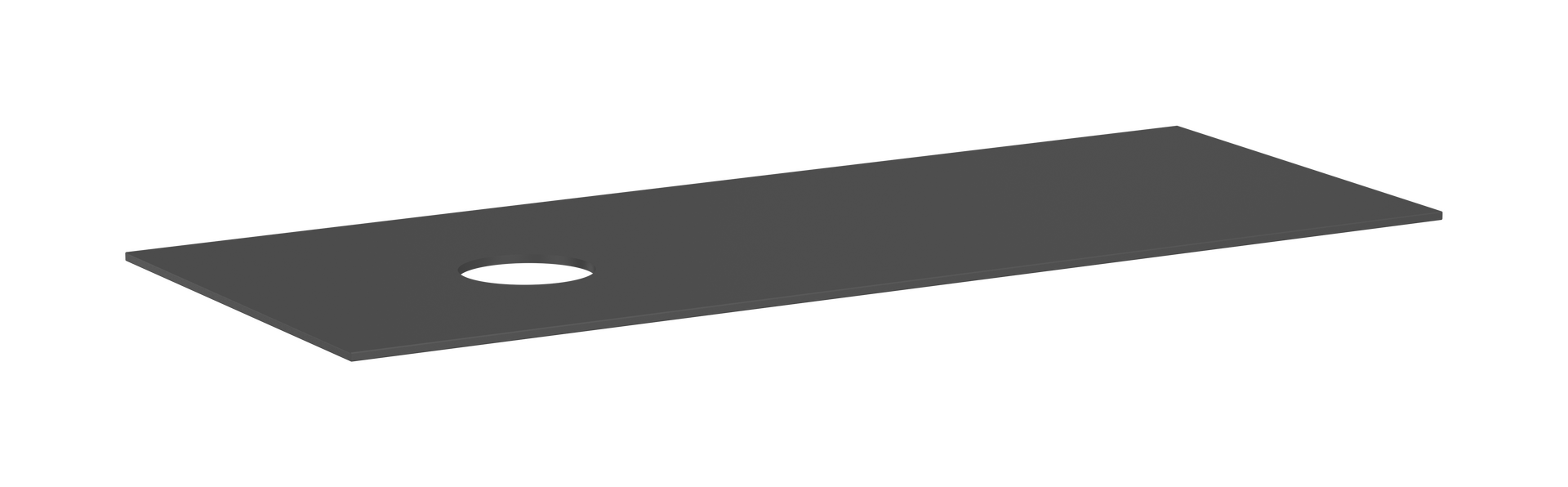 Console 1370/550 avec découpe à gauche pour lavabo sans trou de robinet