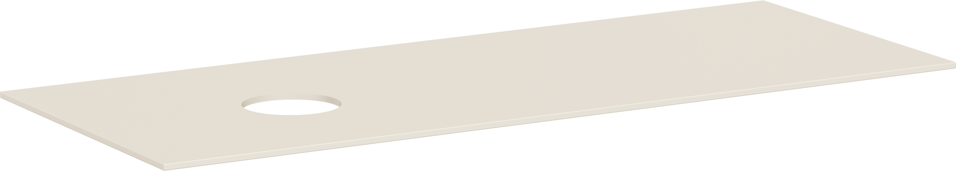 Top 1370/550 con foro a sinistra per catino senza foro rubinetteria