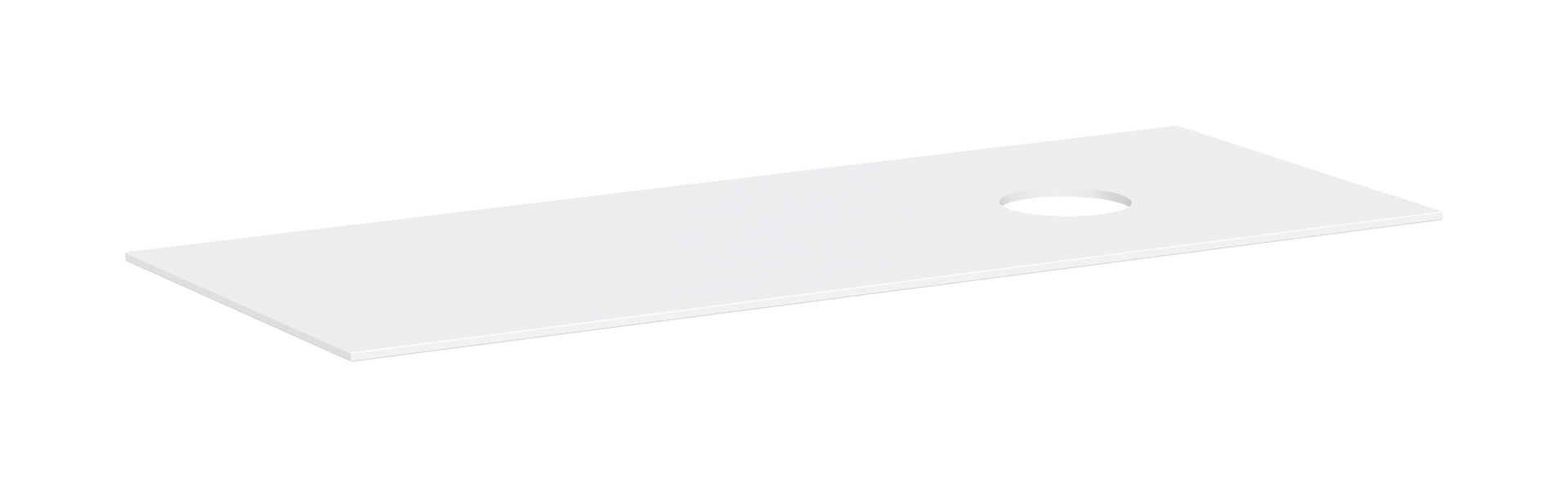 Top 1370/550 con foro a destra per catino senza foro rubinetteria