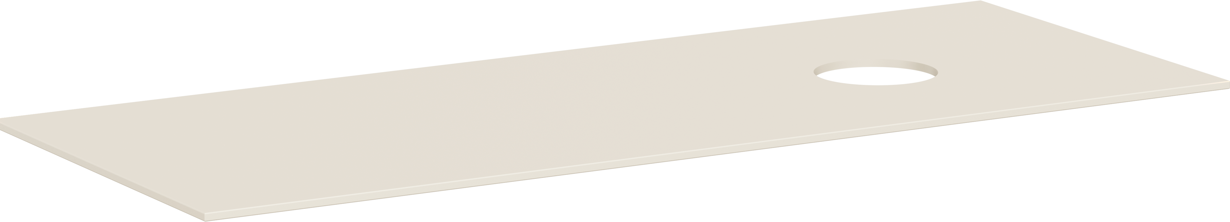 Top 1370/550 con foro a destra per catino senza foro rubinetteria