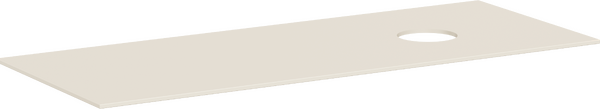 Konsole 1370/550 mit Ausschnitt rechts für Aufsatzwaschtisch ohne Hahnloch Sandbeige Matt