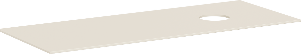 Console 1370/550 with cutout right for wash bowl without tap hole