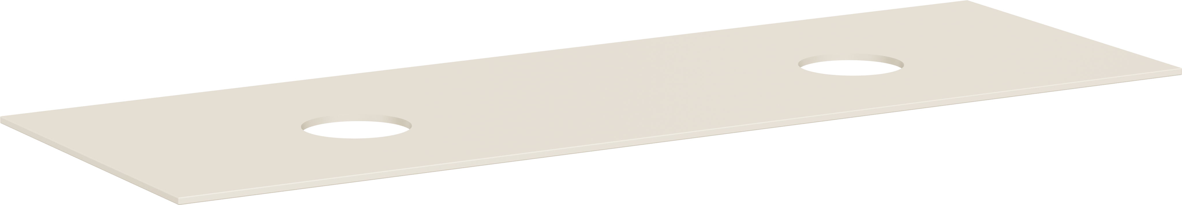 Console 1570/550 with 2 cutouts for wash bowl without tap hole