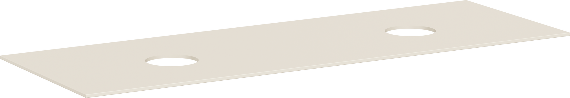 Bordplate 1570/550 med 2 utskjæringer for bolleservant uten kranhull