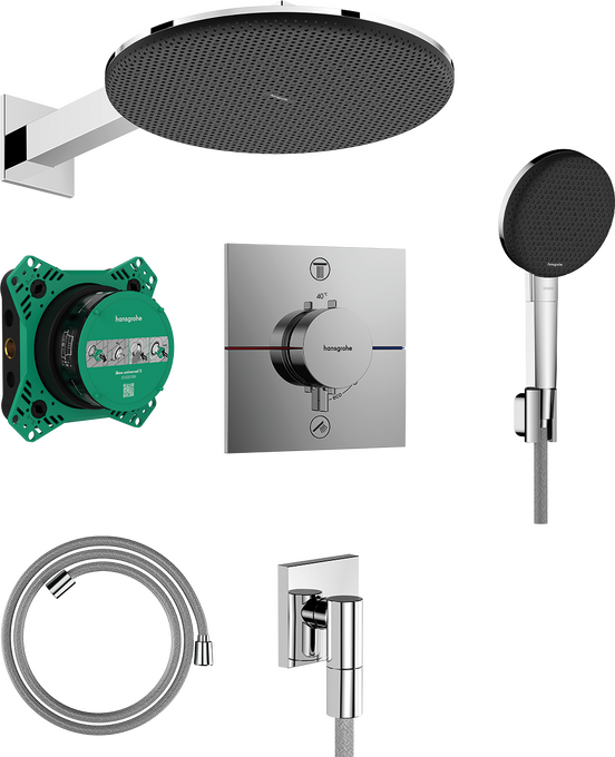 Dusjpakke til innbygging 300 1jet med termostat med iBox universal 2