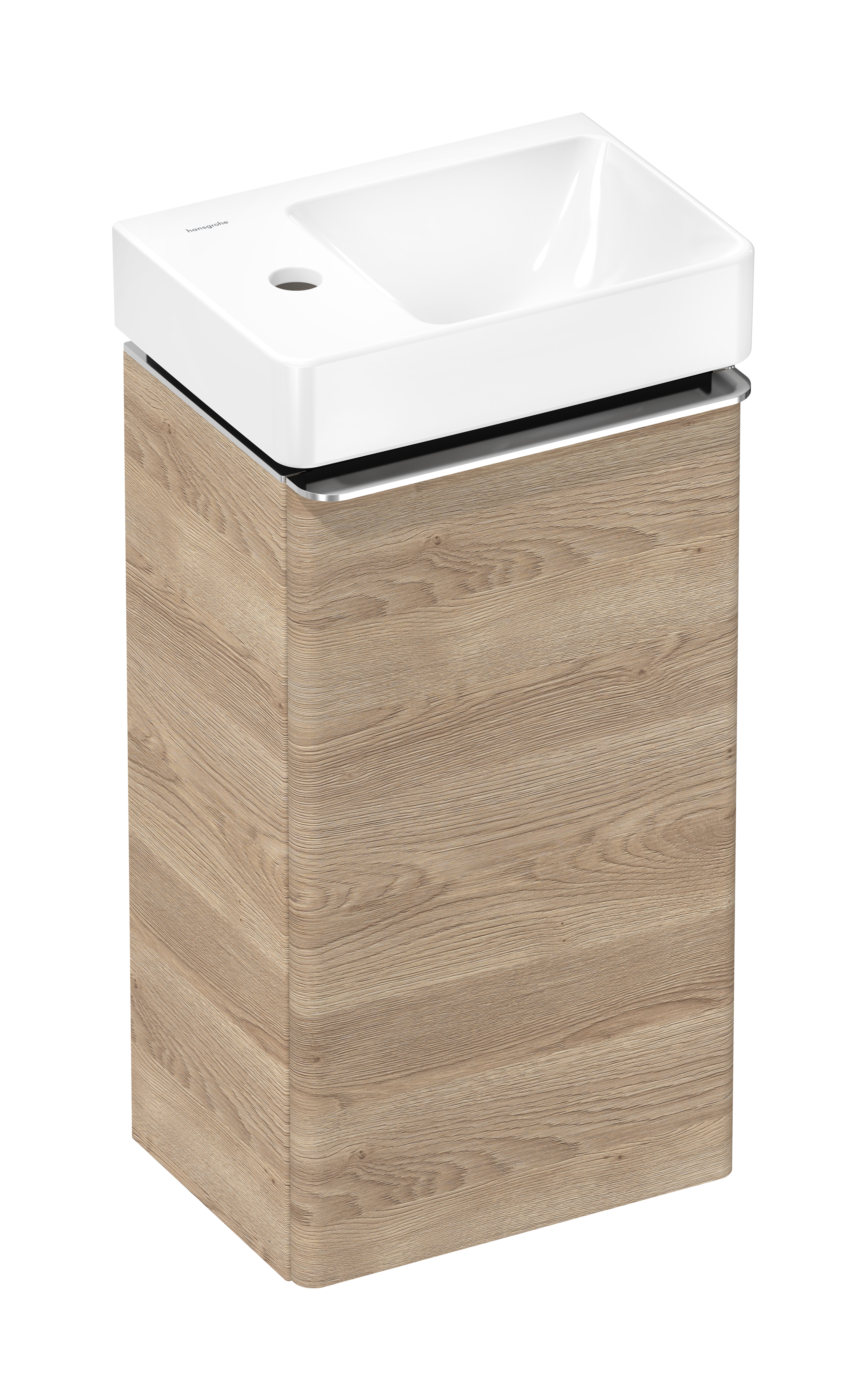 Set de mueble de baño roble naturall 340/245 bisagra a la izquierda con lavamanos