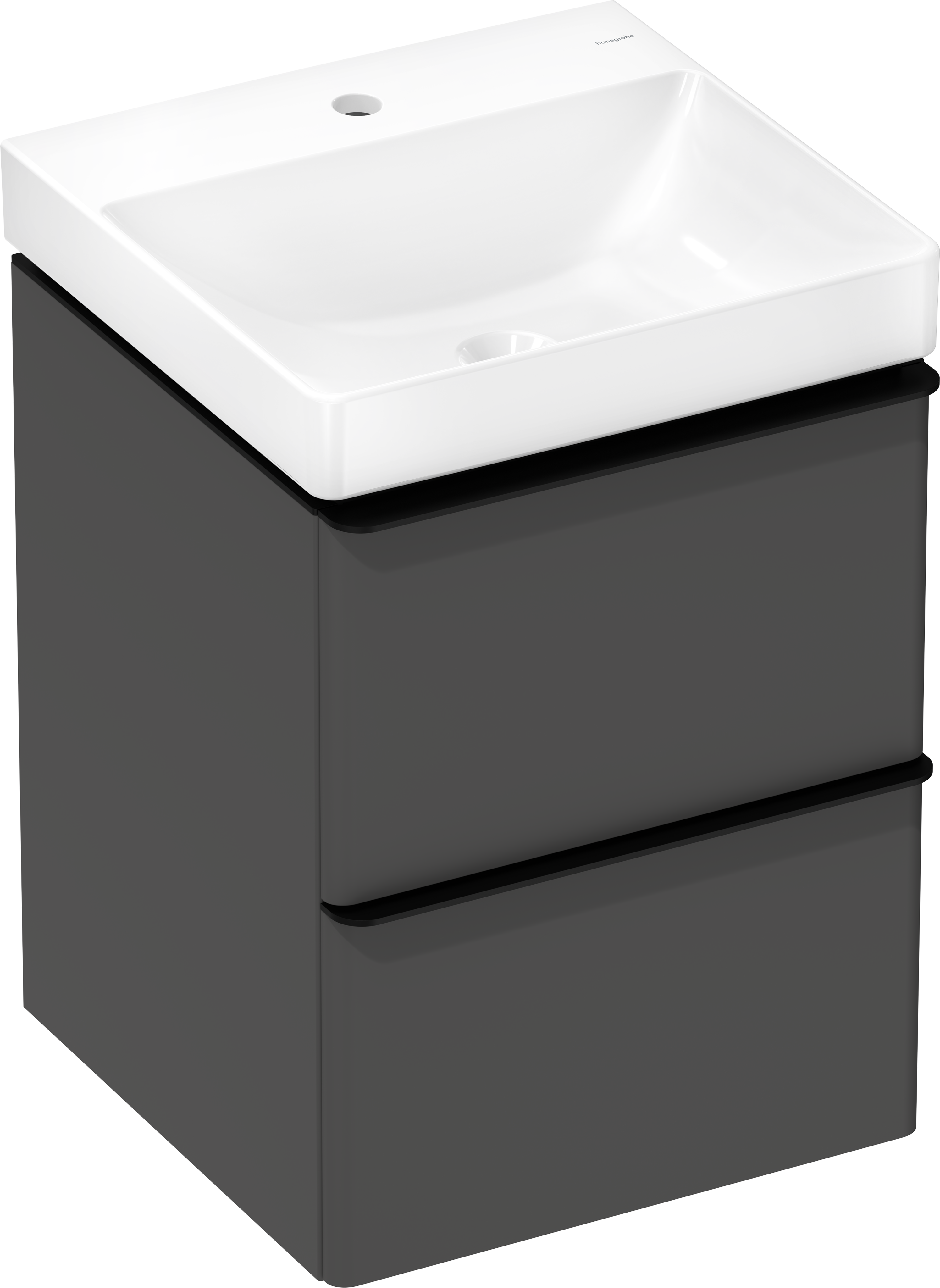 Onderkastset Diamond Matt Grey 480/475 met 2 laden en handwasbak