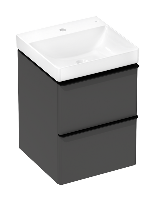 Vanity unit set Diamond Matt Grey 480/475 with 2 drawers with handrinse basin
