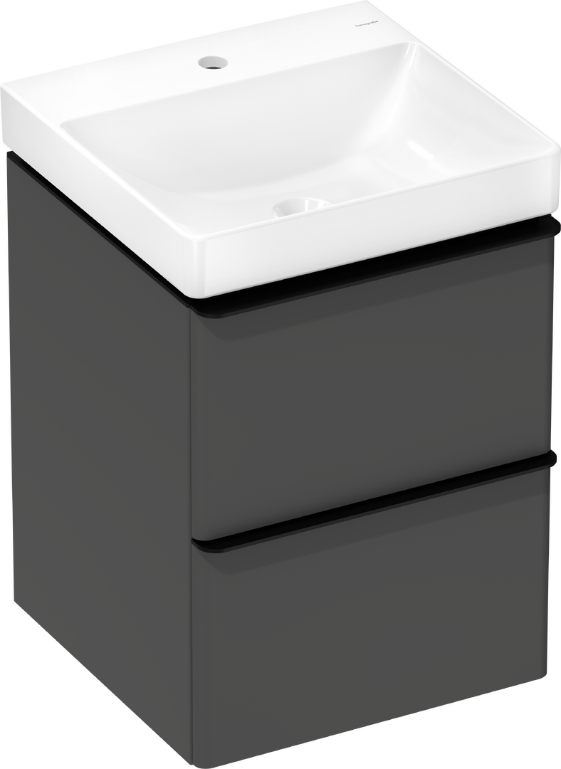 Set de mueble de baño gris mate diamante 480/475 con 2 cajones con lavamanos