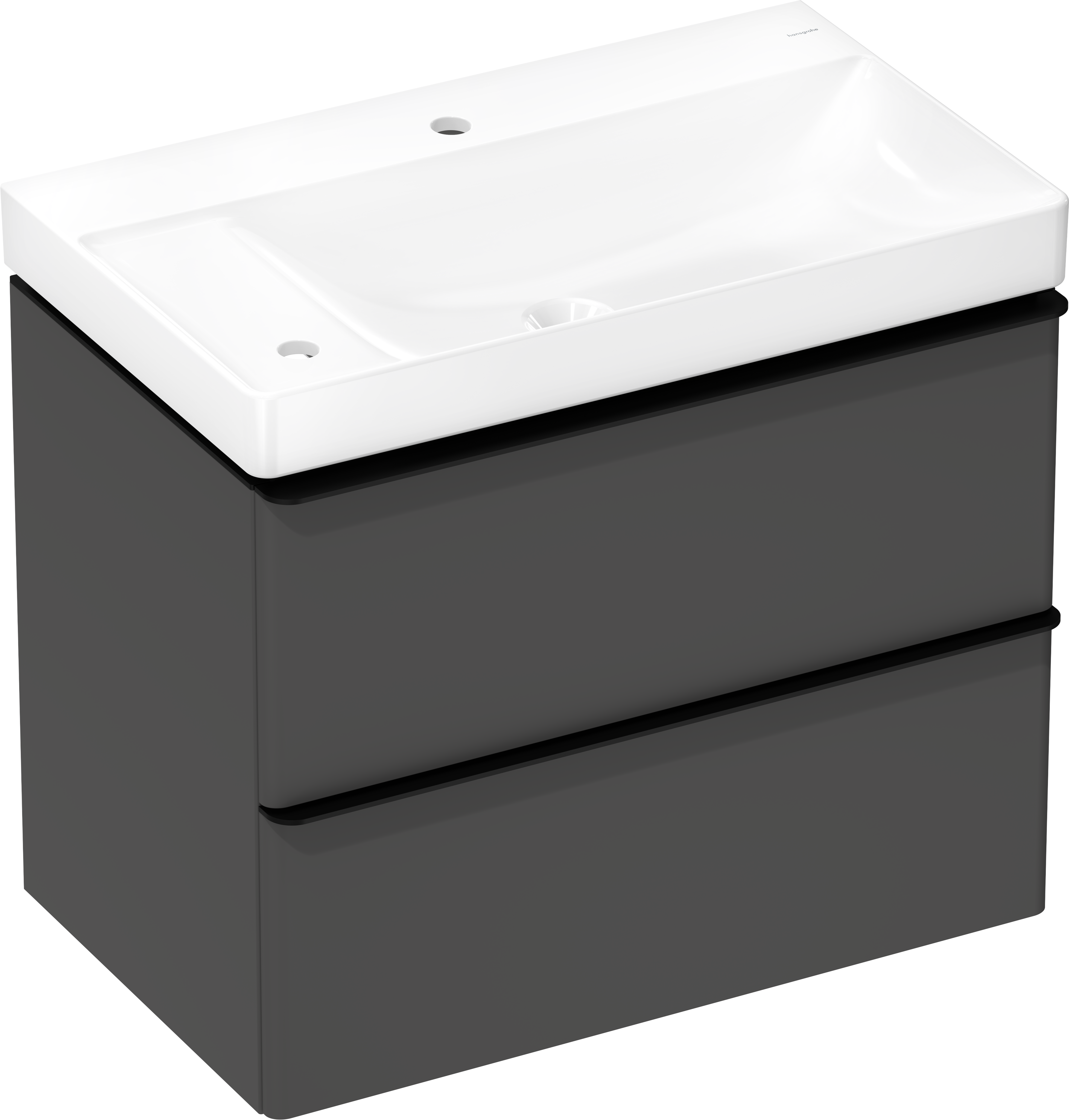 Onderkastset Diamond Matt Grey 780/475 met 2 laden en wastafel