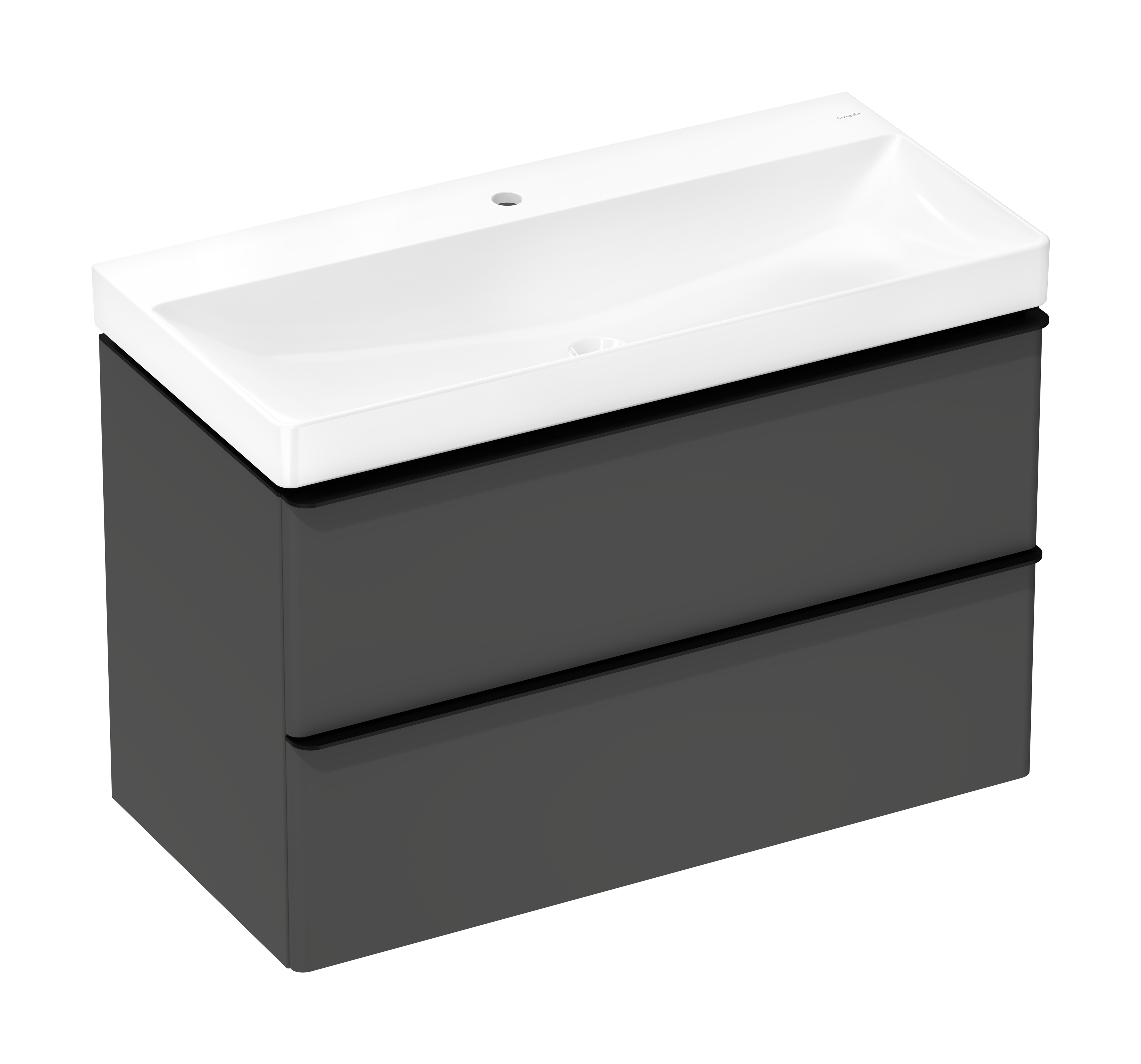Onderkastset Diamond Matt Grey 980/475 met 2 laden en wastafel
