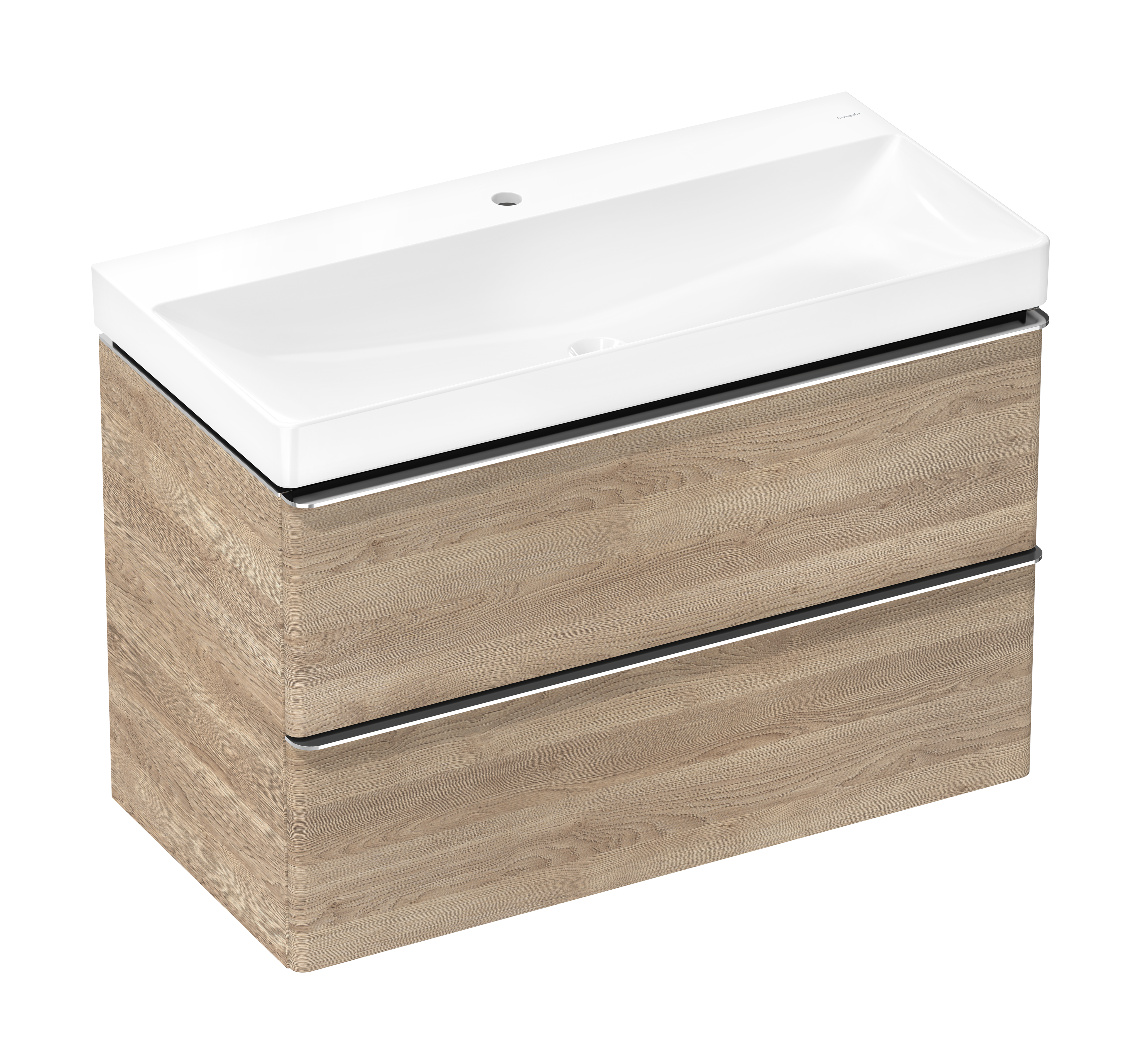 Onderkastset Natural Oak 980/475 met 2 laden en wastafel