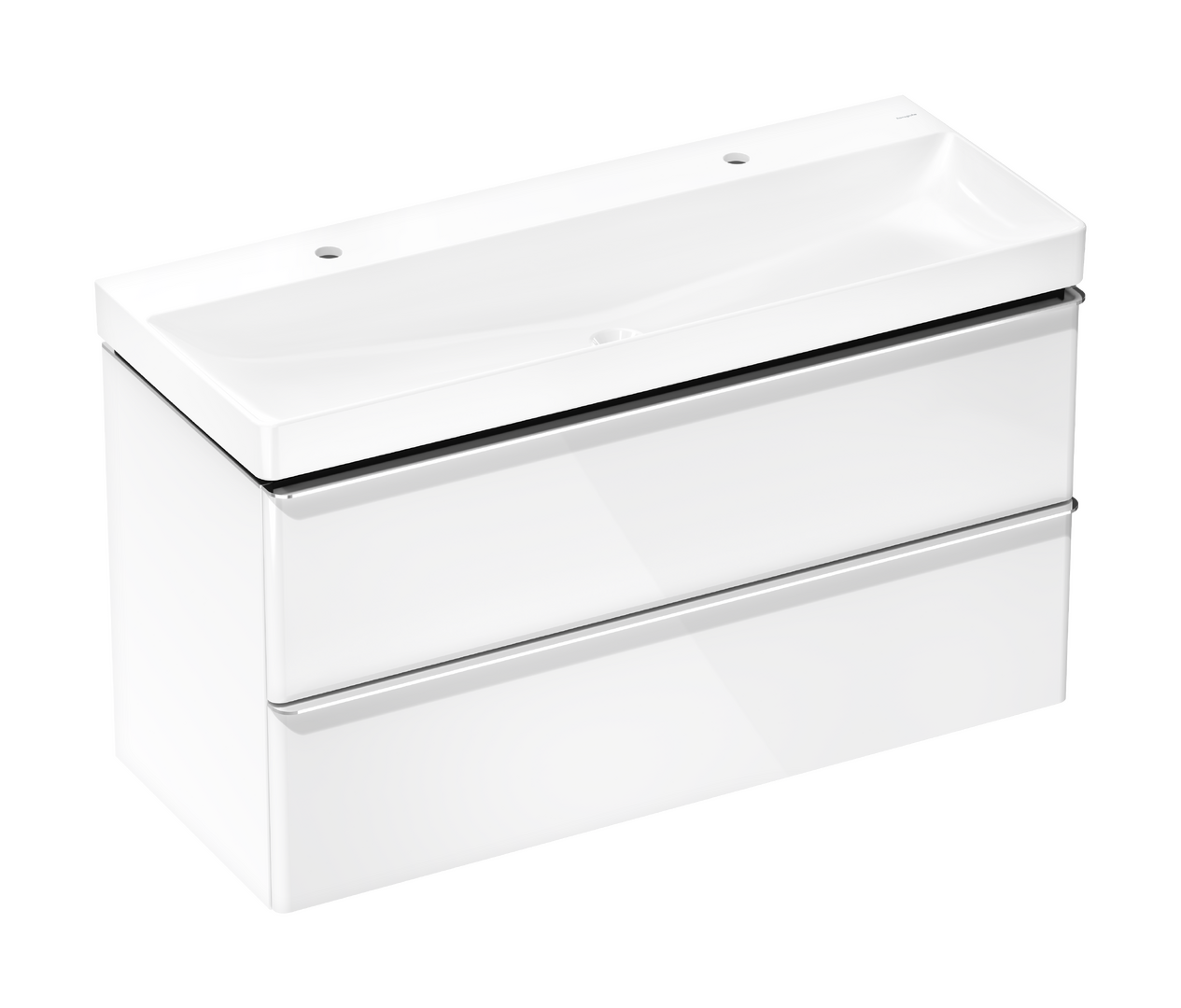 Sada skrinky biela s vysokým leskom 1180/475 s 2 zásuvkami