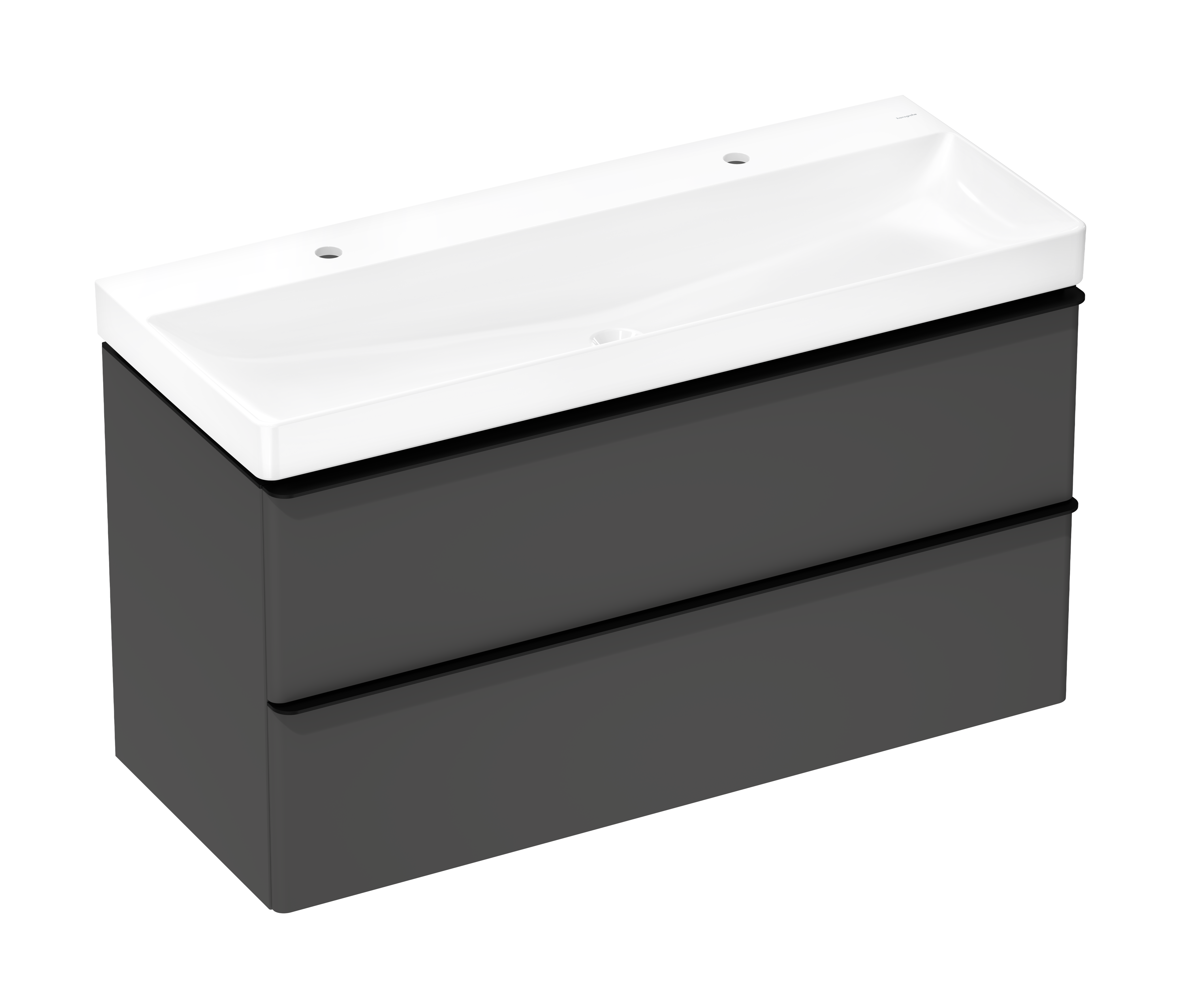 Onderkastset Diamond Matt Grey 1180/475 met 2 laden en wastafel