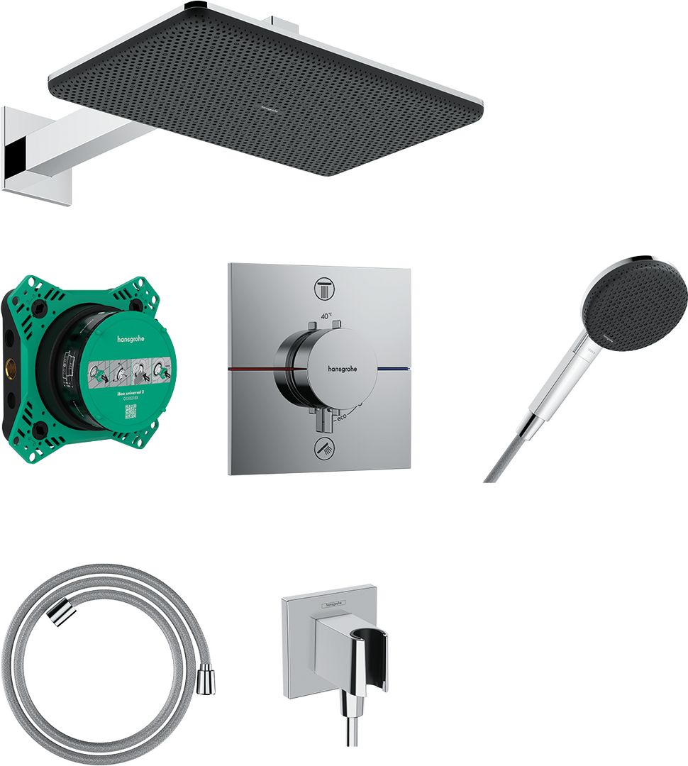 Designová sprchová sada 210/340 1jet s termostatem a základním tělesem iBox universal 2