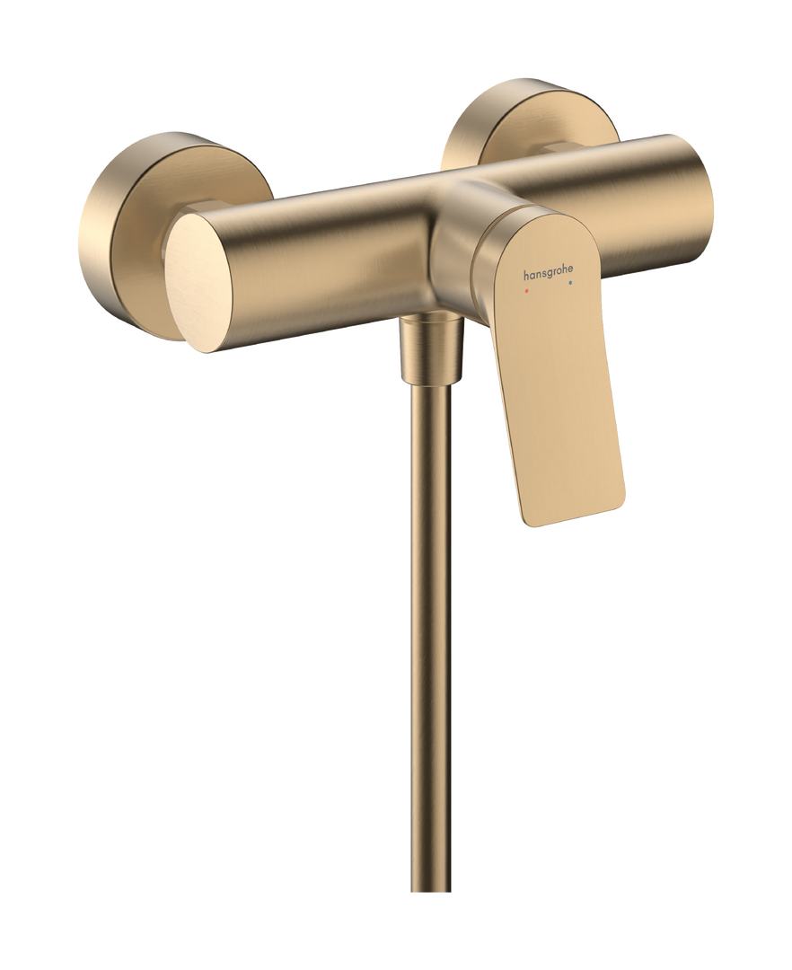 Single lever shower mixer for exposed installation