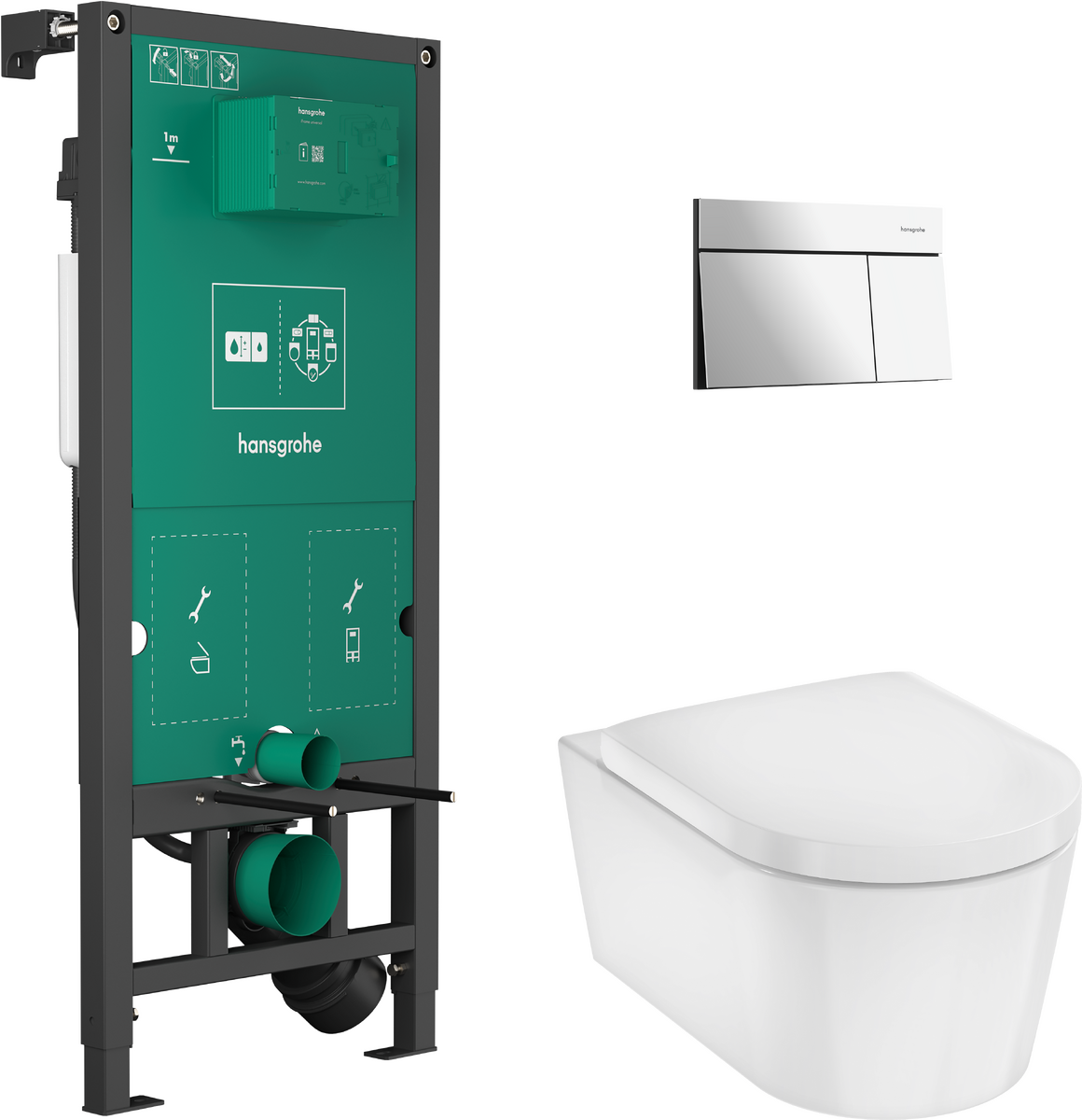 WC Complete Set with iFrame universal concealed cistern