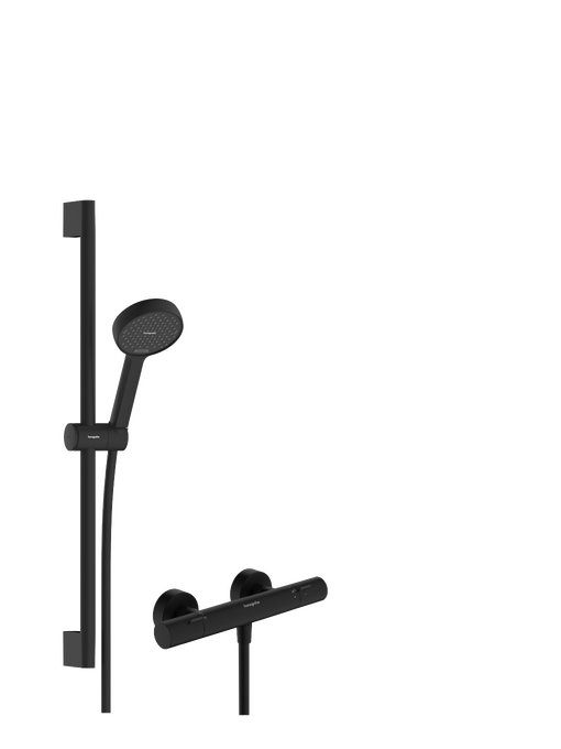 Set doccia esterno 95 2jet EcoSmart con Ecostat Fine e asta doccia 65 cm