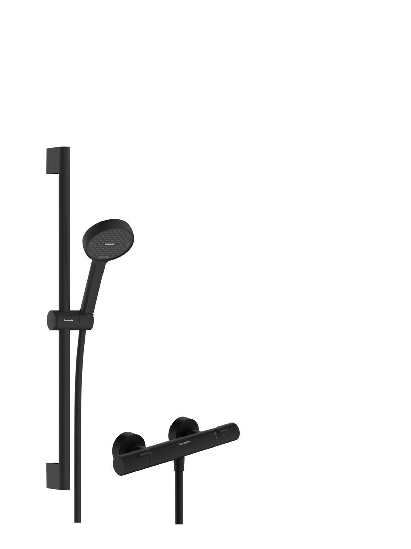 Set doccia esterno 95 2jet EcoSmart con Ecostat Fine e asta doccia 65 cm