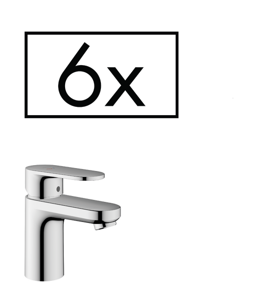 ééngreeps wastafelmengkraan 70 CoolStart zonder afvoer project pack (6 st.)