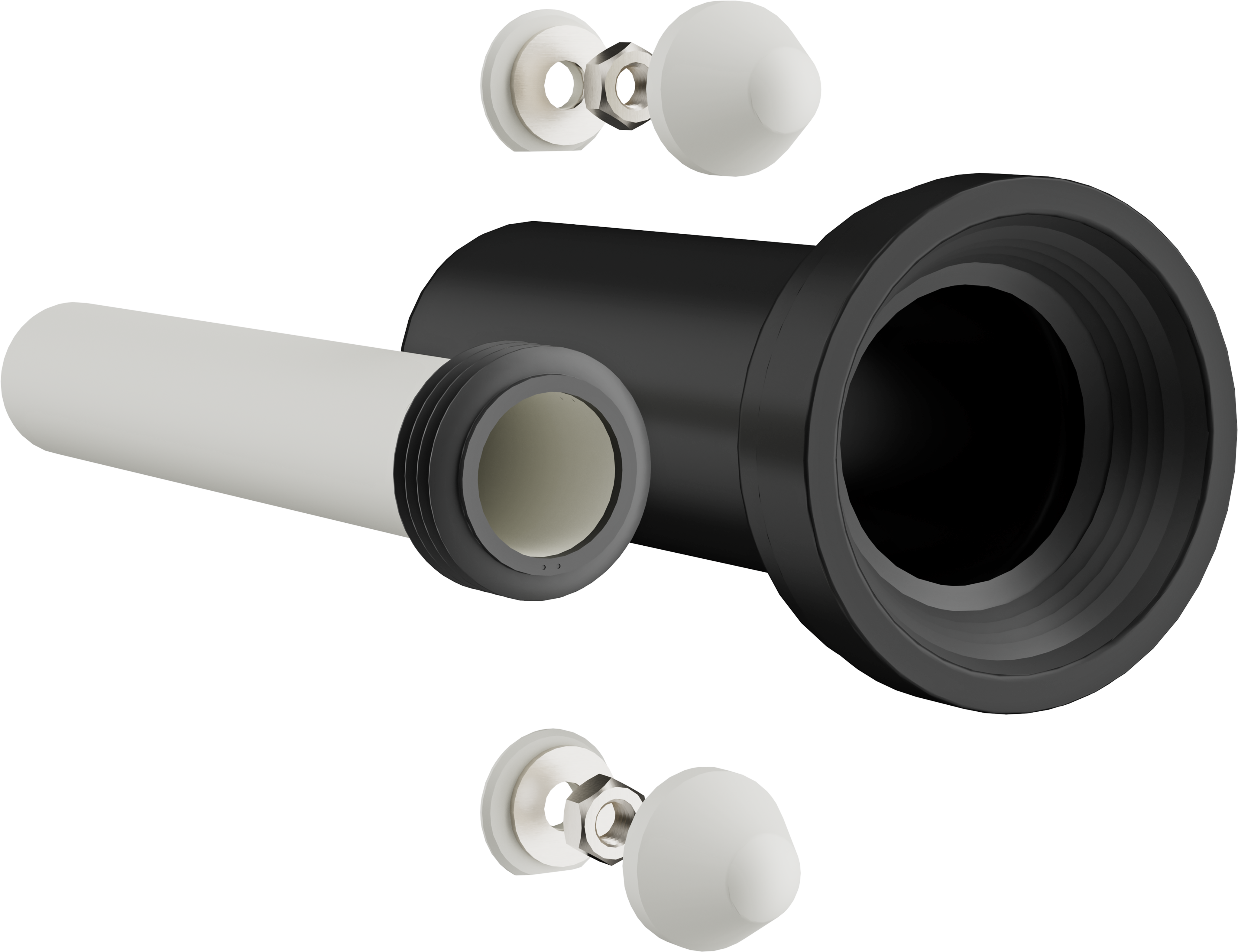 Connection set universal for wall-hung WC