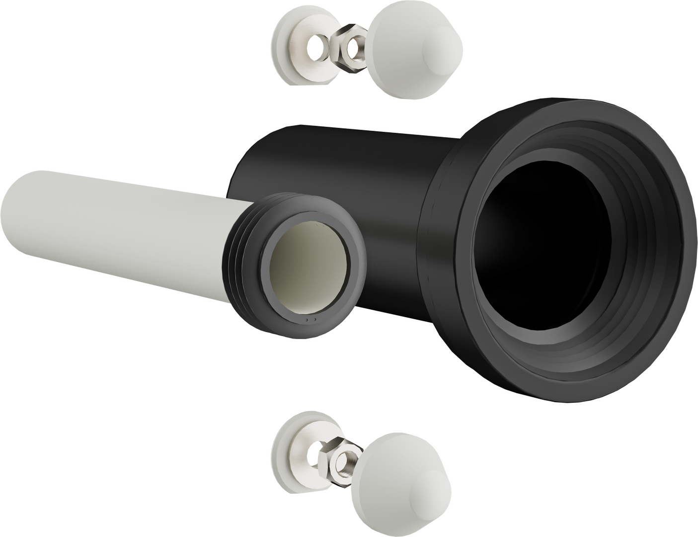 Connection set universal for wall-hung WC