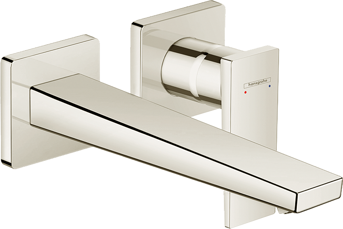 Wall-Mounted Single-Handle Faucet Trim with Lever Handle