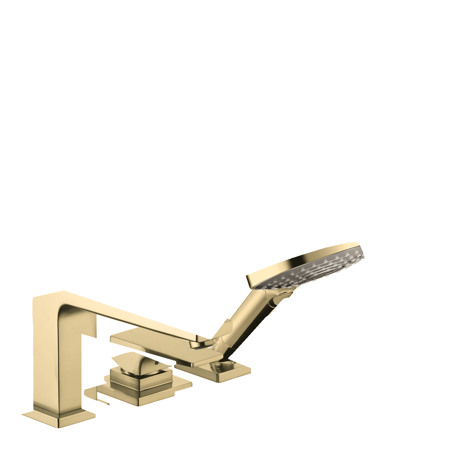 3-Hole Roman Tub Set Trim with Lever Handle and 1.75 GPM Handshower