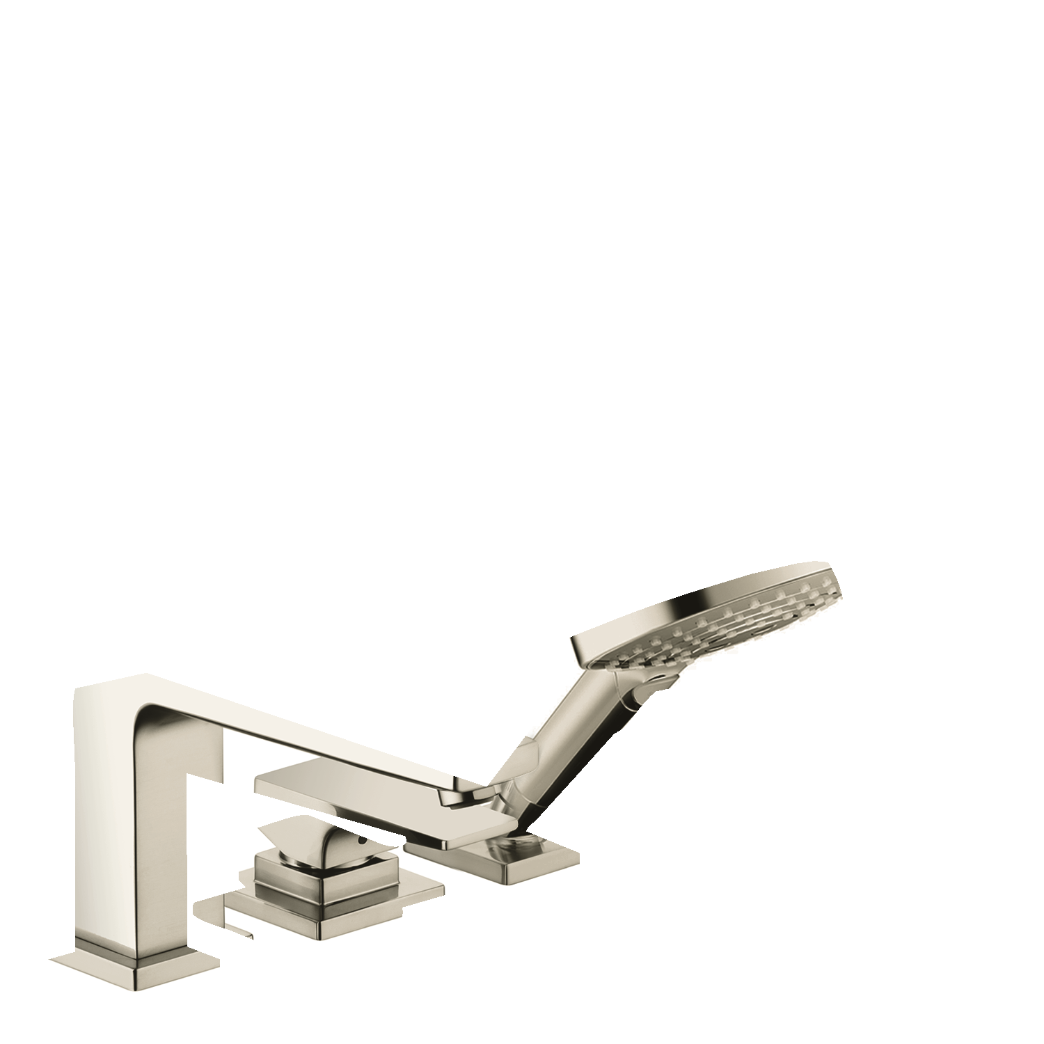3-Hole Roman Tub Set Trim with Lever Handle and 1.75 GPM Handshower