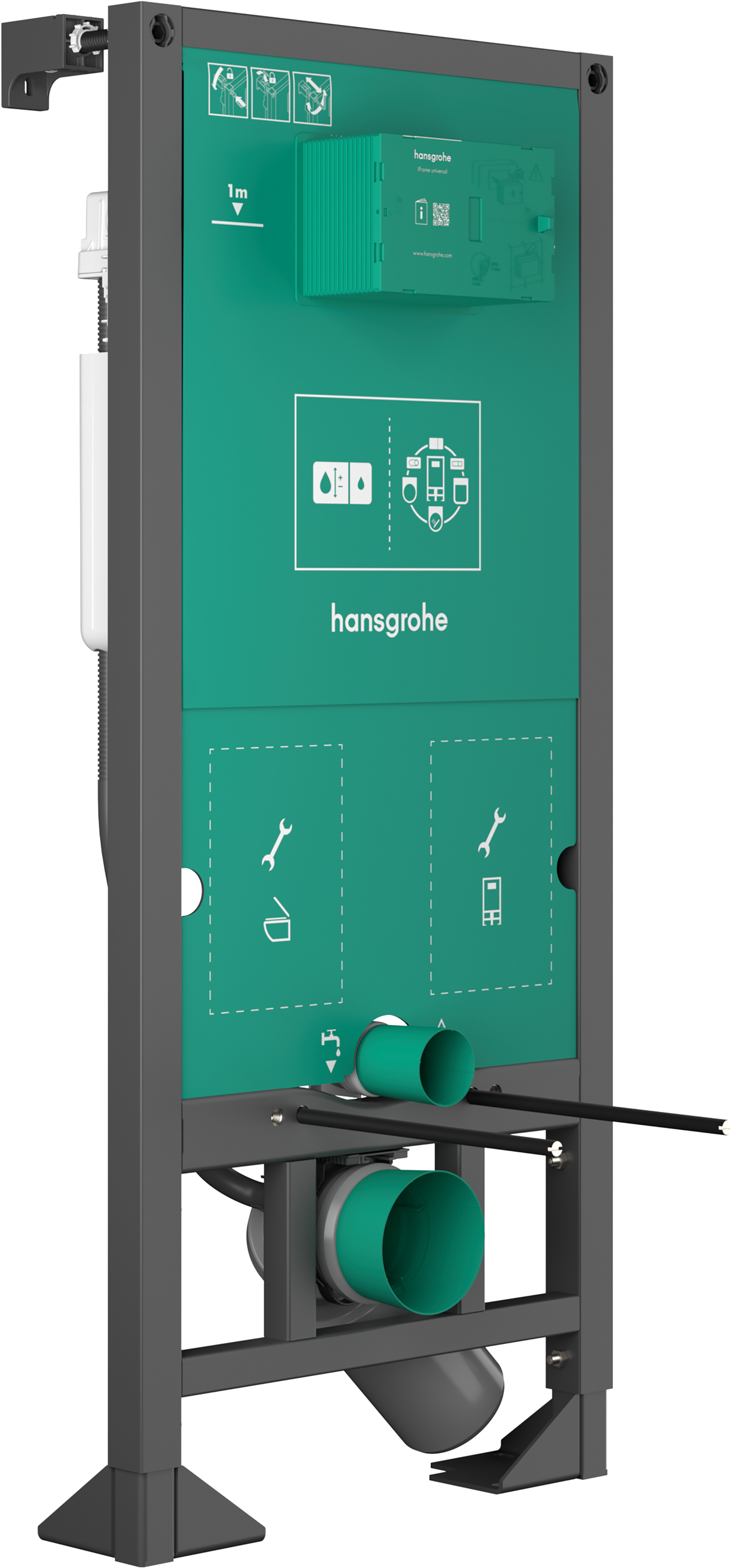 Concealed cistern 1120 for wall hung WC