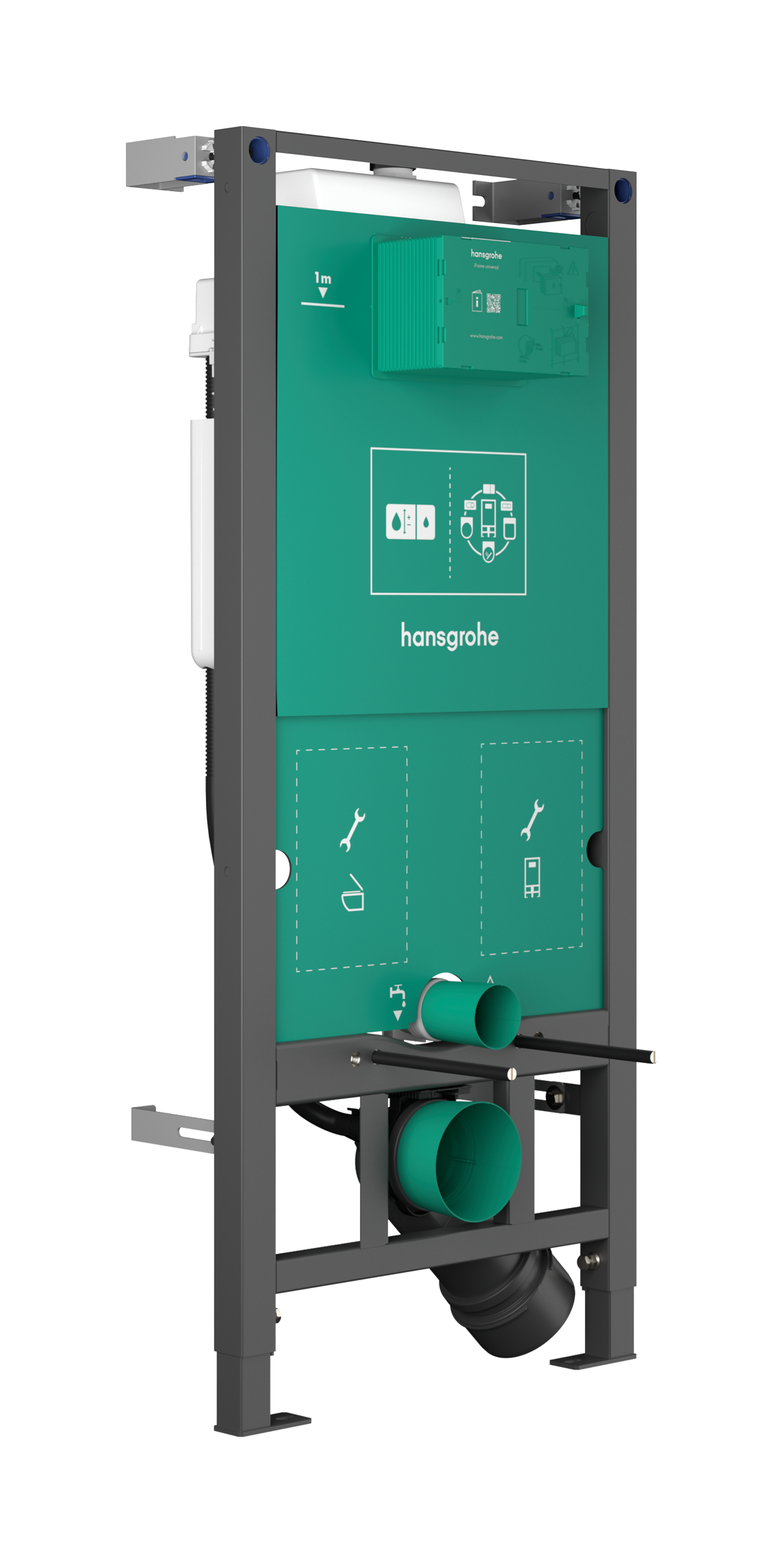 Indbygningscisterne 1120 til væghængt toilet