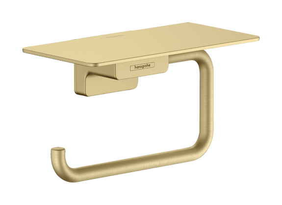 hansgrohe Accessories: AddStoris Q, Toilet Paper Holder with Shelf, Art ...
