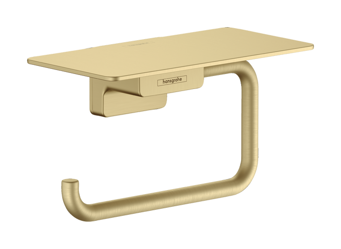 hansgrohe Accessories: AddStoris Q, Toilet Paper Holder with Shelf, Art ...