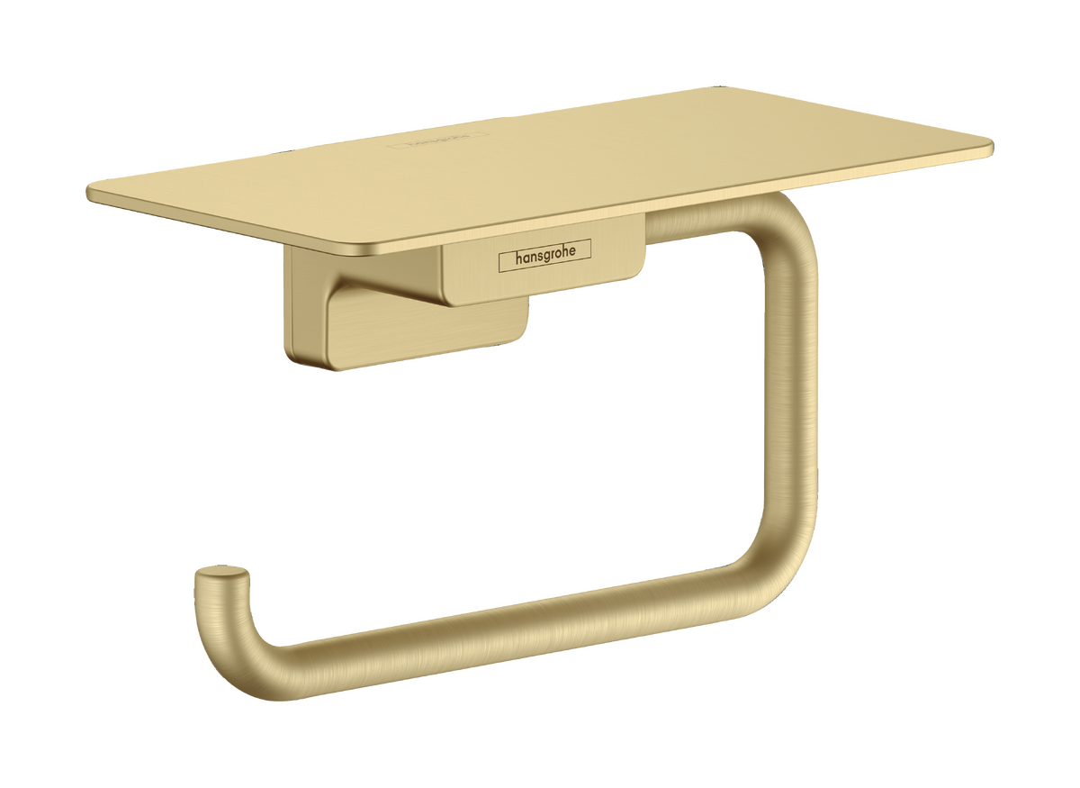 hansgrohe Accessories: AddStoris Q, Toilet Paper Holder with Shelf, Art ...
