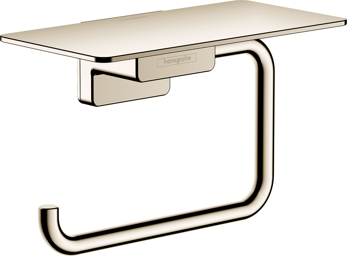 hansgrohe Accessories: AddStoris Q, Toilet Paper Holder with Shelf